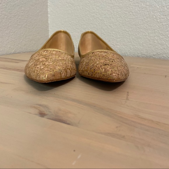 C Wonder Printed Gold Cork Pointy Flats 8.5 - Picture 4 of 8